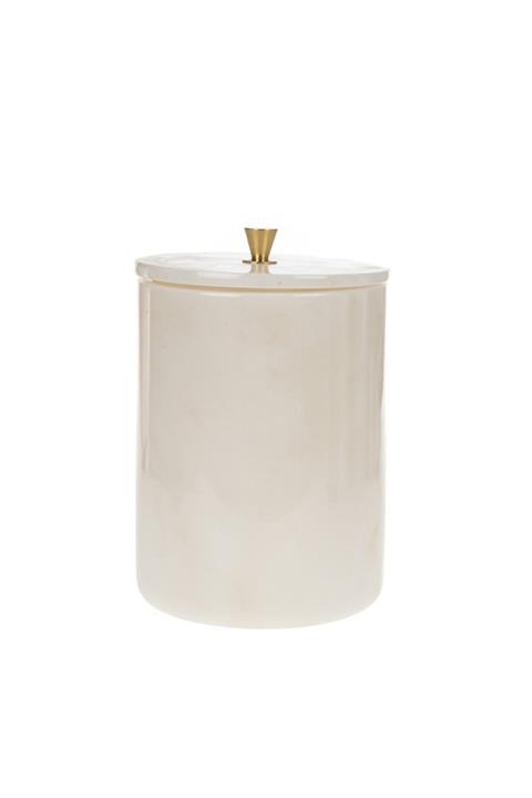 Marandmore Beyaz Çöp Kovası - Gold Konik Kulp