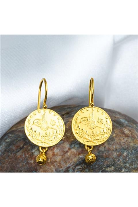 Bilezikci Çeyrek Reşatlı Toplu 22 Ayar Altın Küpe