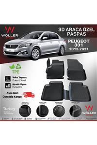 wöller Peugeot 301 Paspas 2012 Sonrası 3d Havuzlu Paspas