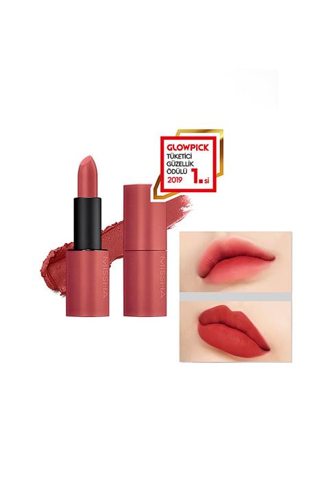 Missha Yoğun Pigmentli Besleyici Kadife Dokulu Mat Ruj Dare Rouge (Velvet/No.28 Off the red)