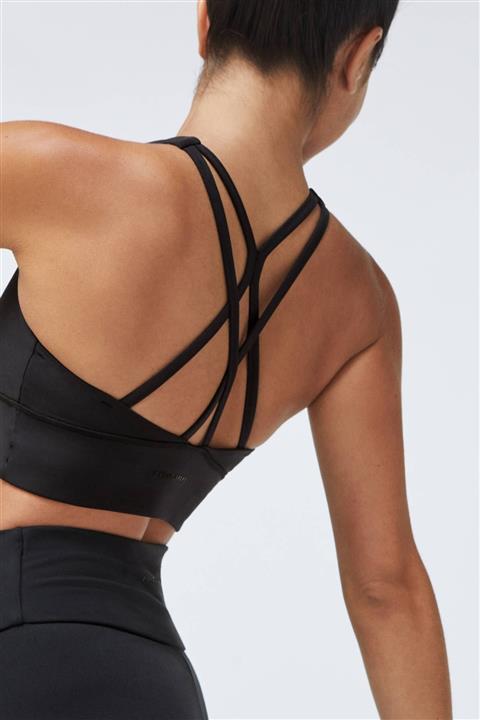 Oysho Kadın Siyah Sırtı Bantlı Spor Sütyen