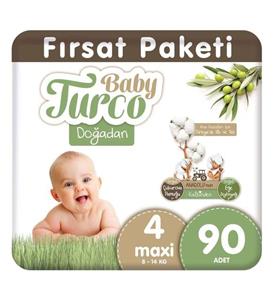 Baby Turco Doğadan 4 Numara Maxi 90 Adet