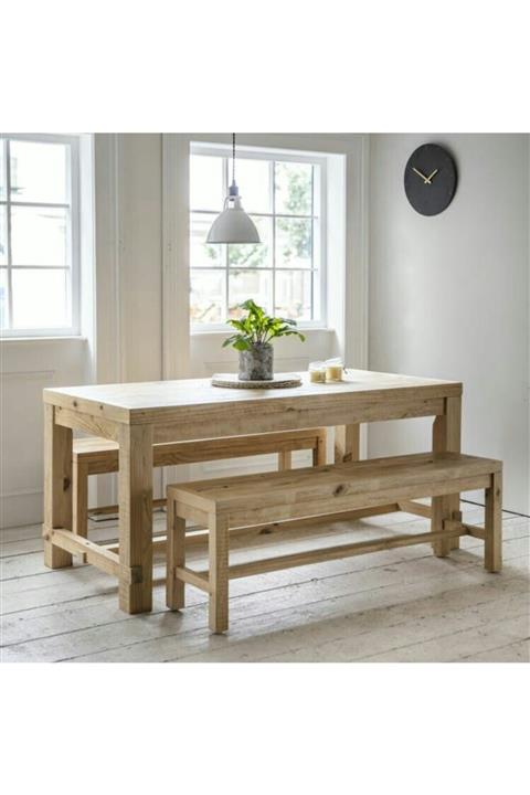 ANKA AHŞAPÇI Ahşap Masa Tabure Takımı