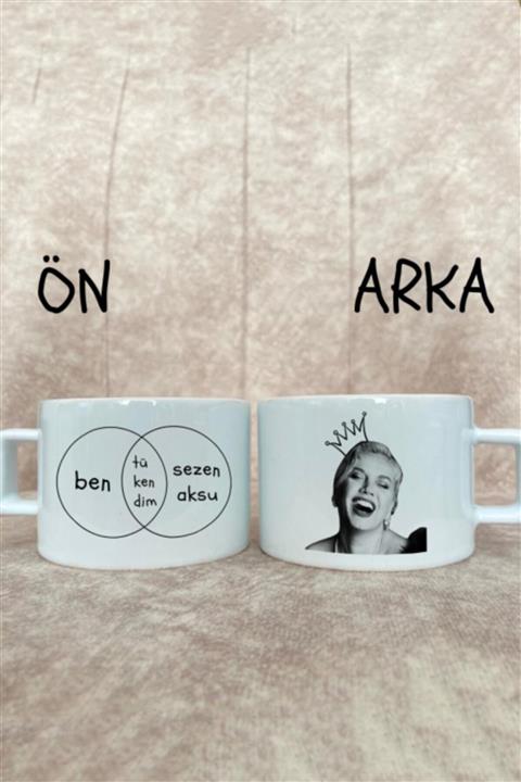 Hediyexpres Sezen Aksu Ve Ben Tükendim Tasarımlı Çay Kahve Fincanı