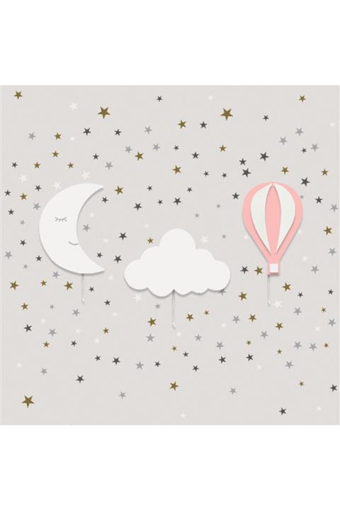 instababyrooms 1 Aydede 1 Bulut 1 Balon 3'lü Set 150 Sticker Hediyeli