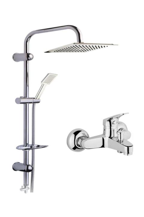 KARE Duş Seti+ Batarya, Tepe Yağmurlama Duş Seti Batarya