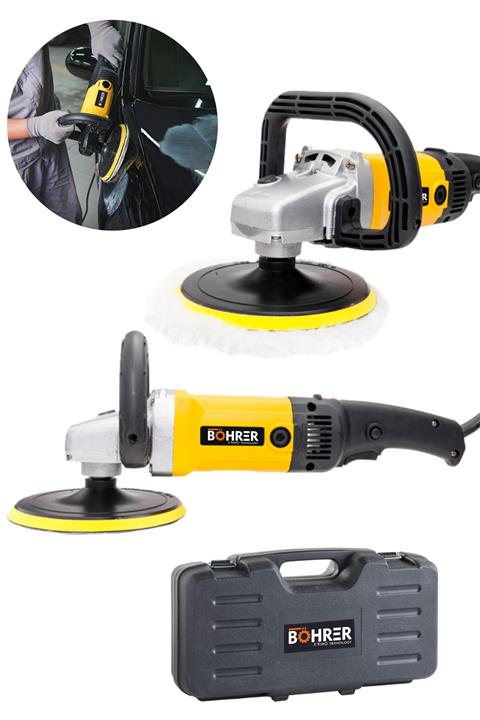 BÖHRER X-torg Teknology 2450 Watt Devir Ayarlı Polisaj Makinesi Zımpara Pasta Cila Makinası