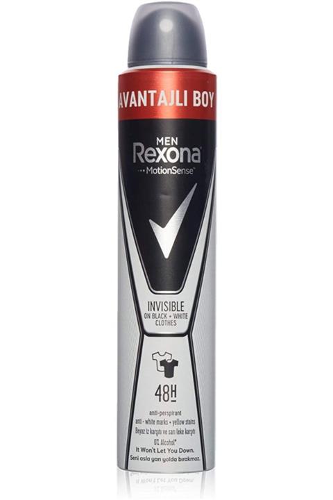 Rexona Men Invisible Black And White Erkek Sprey Deodorant 200 Ml