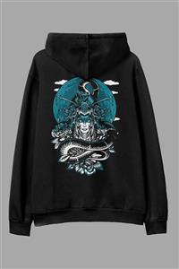 AyveGa Geisha Siyah Oversize Kapüşonlu Sweatshirt