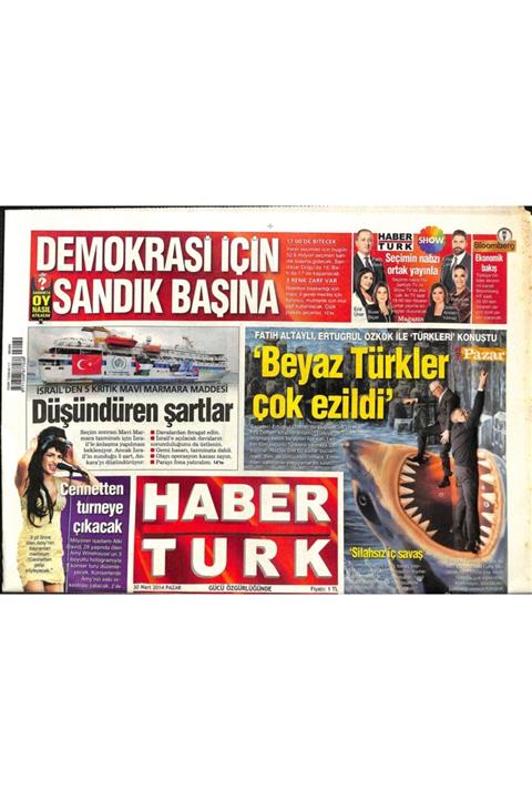 Gökçe Koleksiyon Haber Türk Gazetesi 30 Mart 2014 - Fatih Altaylı , Ertuğrul Özkök Ile Türkleri Konuştu