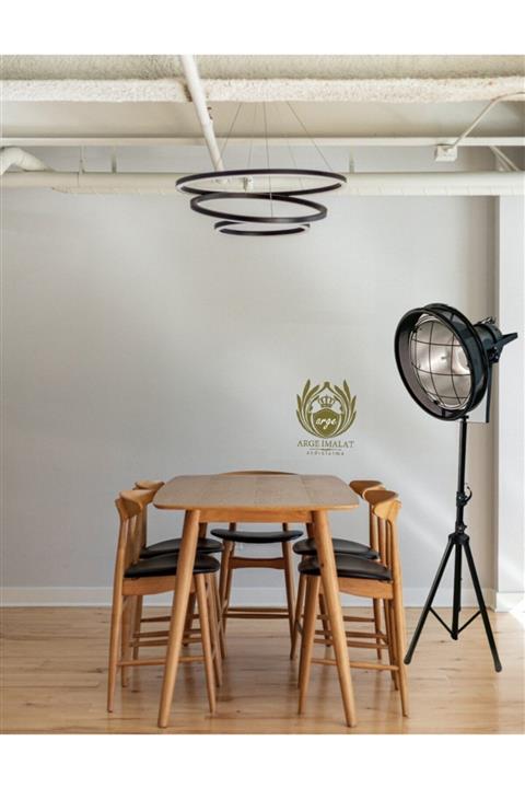 arge aydınlatma Siyah Tripot Ayaklı Retro Vintage Stüdyo Lambader Salon