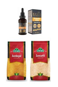 Arifoğlu Beeo Propolis Damla 20 ml + Zencefil 250 gr - Zerdeçal 250 gr.