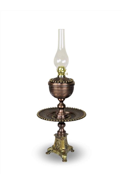 MORYA Bakır Gaz Lambası Zımbalı Eskitme Lüx