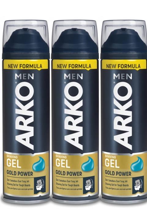 ARKO Men Gold Power Tıraş Jeli 200 ml 3 Adet