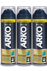 ARKO Men Gold Power Tıraş Jeli 200 ml 3 Adet