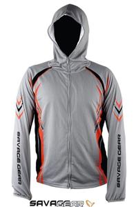 Savage Gear Sunprotec Zip Hoodie Grey L