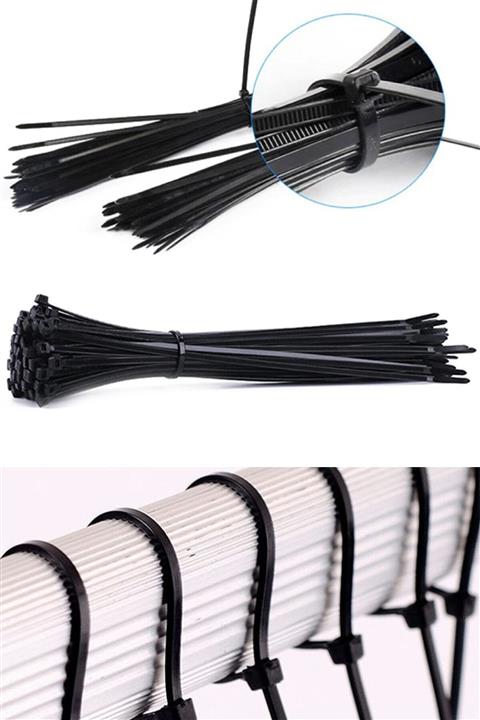 xolo 500 Adet Siyah Plastik Kelepçe Cırt Kablo 4,8 45cm Uzunluk