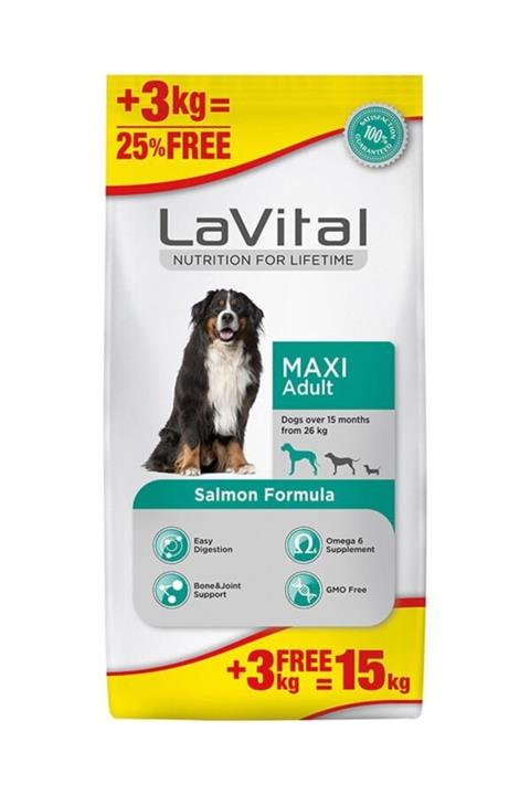 La Vital Lavital Büyük Irk Somonlu Yetişkin Köpek Maması 12+3 Kg