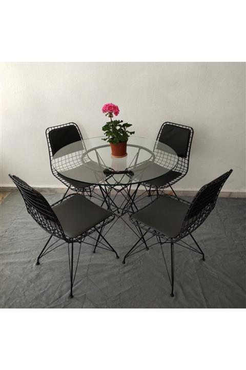 ALTAN HOME Cam Masa Tel Sandalye