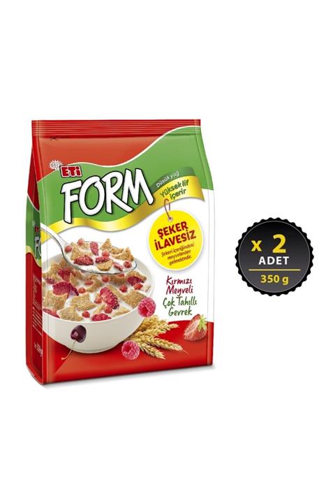 Eti Form Çok Tahıllı Kırmızı Meyveli Gevrek 350 g x 2 Adet