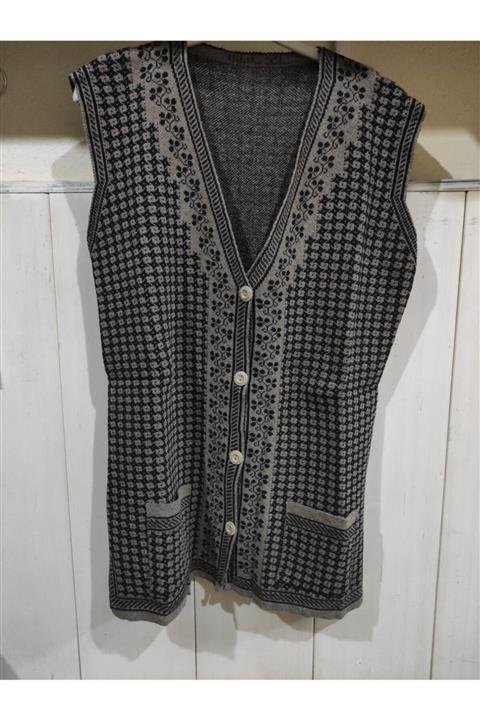 Furkan Kadın Desenli Büyük Beden Yelek