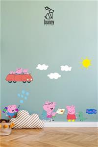 Bunny Decor Peppa Pig Duvar Stickeri