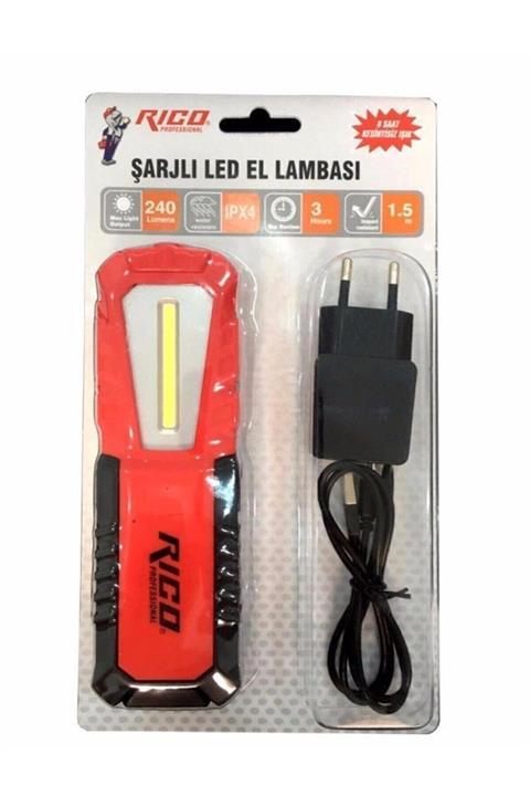 Rico Rc0037 240 Lumen Şarjlı Led El Feneri El Lambası Mıktanıs