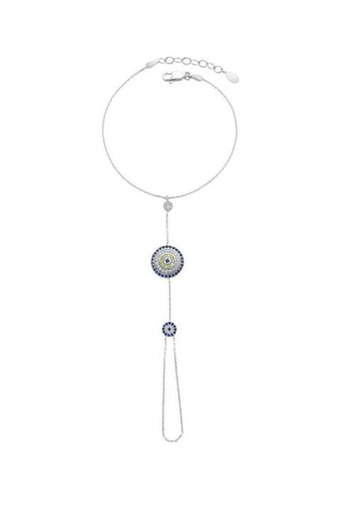 Ervanur Gümüş Nazarlı Şahmeran Kadın Bileklik ENG0460225