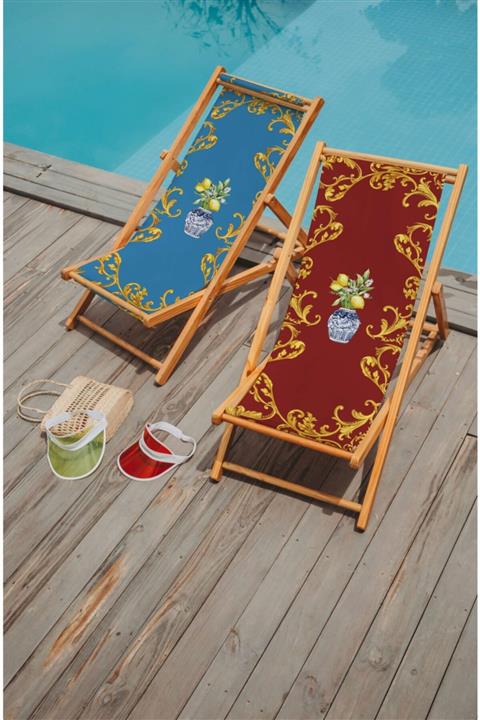 Adawall Blue Lemon Katlanabilir Şezlong