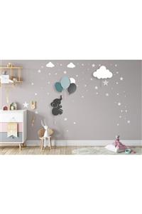 tinytigerstore 3 Lü Set Fil Balon,bulut,çocuk Odası Dekoratif Aydınlatma