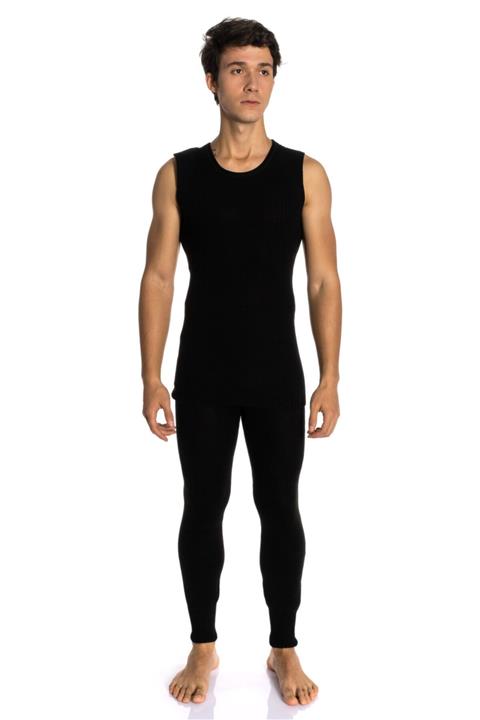 DERTEX Örme Kolsuz Fanila Siyah