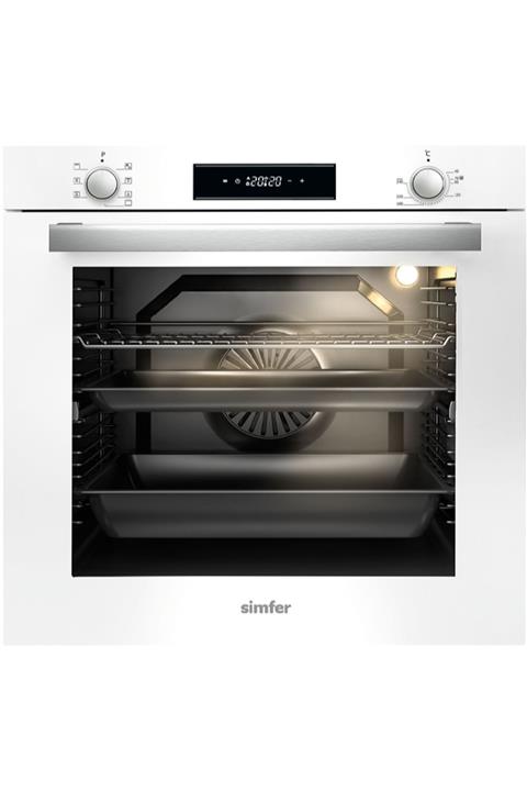 Simfer 7382 XXL Beyaz Cam Ankastre Fırın