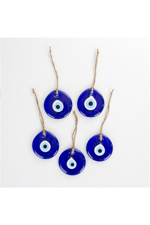 VeraMaya 5 Adet Cam Nazar Boncuğu 7,5 Cm