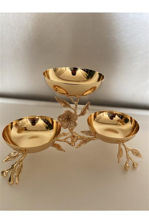 gghome34 Gold Japongullu 3 lü Çerezlik