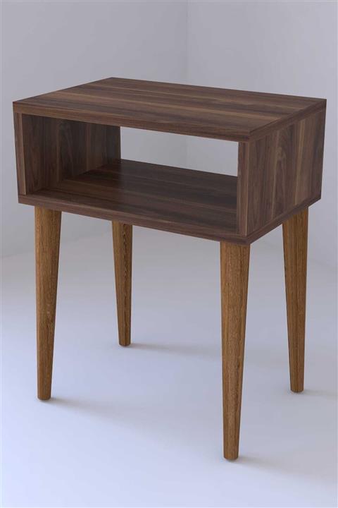 Ece Homee Ceviz Yan Sehpa & Komodin