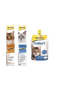 Gimcat Duo Paste Peynirli Malt Kedi Macunu + Tuna Balıklı Vitamin Kedi Macunu+Yoghurt Kalsiyum Kedi Pudingi