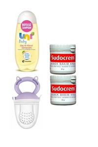 Uni Baby Doğal Kaynak Içerikli Saç Ve Vücut Şampuanı 200 Ml+bebek Bakım Kremi 125 Gr*2+meyve Süzgeci Mor