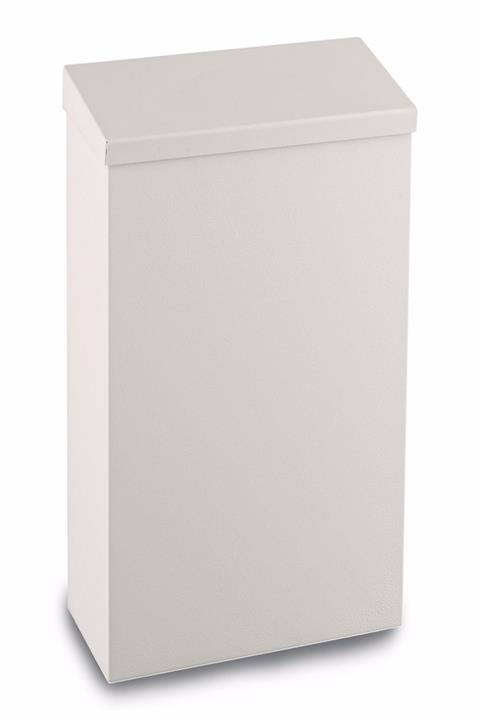 KGGOLDPAPER 0911cw 7 Litre Paslanmaz Çelik Beyaz Renk Kapaklı Duvara Monte Çöp Kovası