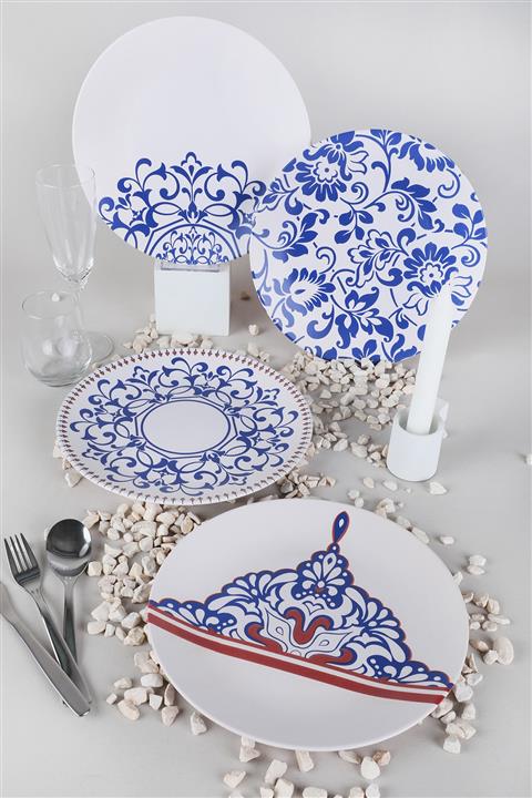 Keramika Blue Palace Servis Tabağı 25 Cm 4 Adet - 18925-27-28-44