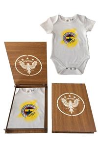 Fenerium Fenerbahçe Unisex Bebek Beyaz Since 1907 Body Ahşap Kutulu