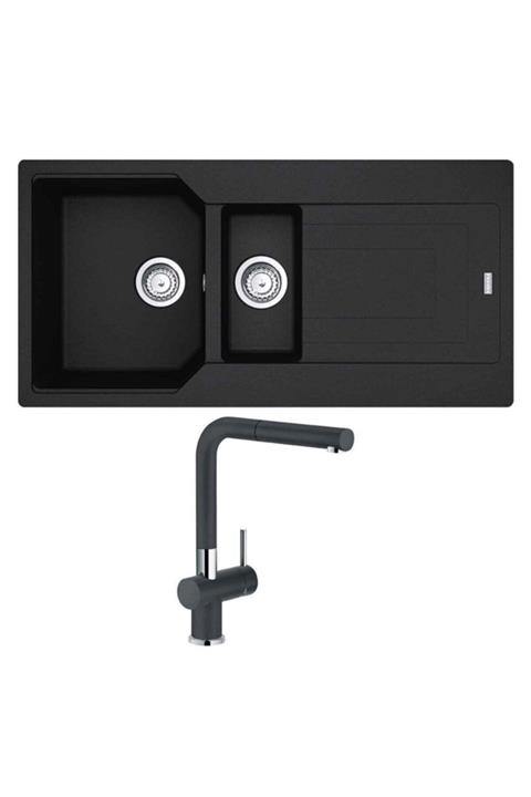 Franke Urban Ubg 651-100 Granit Nero Eviye, Active Plus Doccia Ner
