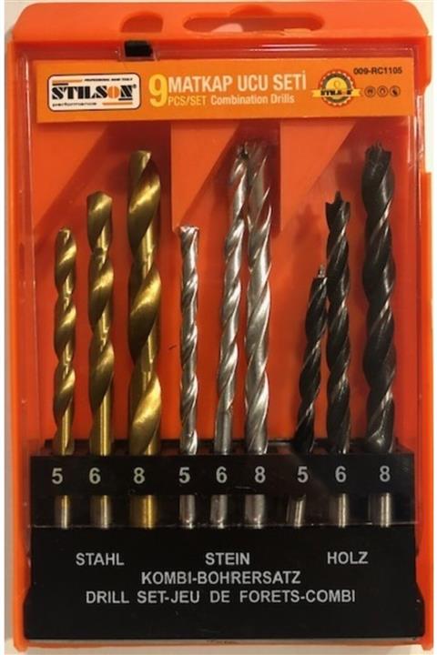 Stilson Stılson 9 Parça Karışık Matkap Delici Uç Seti (ahşap-metal-beton)