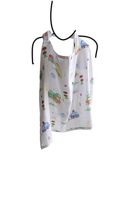 MAMMA VIA BABY Beyaz Caravan Emzirme Önlüğü 90x60cm