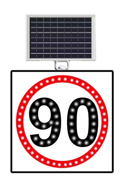 FM Trafik Hız Limiti 90 km/h 600x600 mm