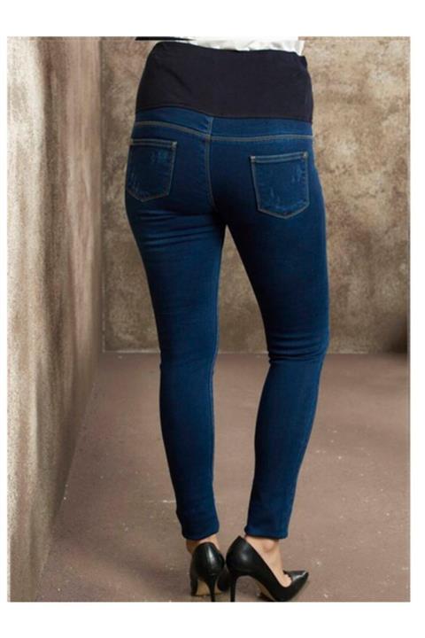 Işşıl Hamile Tırnaklı Streç Kot Pantolon