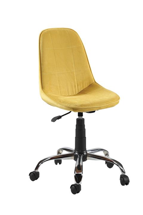 SANDİNO Nazlı - Hardal, Kumaş, Metal Ayaklı Ofis Çalışma Sandalyesi