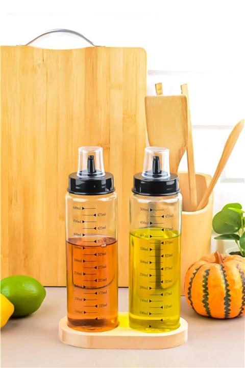 Selim Aras Home Ahşap Standlı Damlatmaz Yağlık 2 Adet