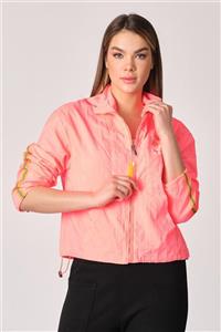 Denim Republic Kadın Pembe Baskı Detaylı Yağmurluk