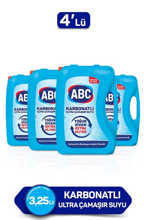 ABC Karbonatlı Ultra Çamaşır Suyu 3,25l 4'lü Paket