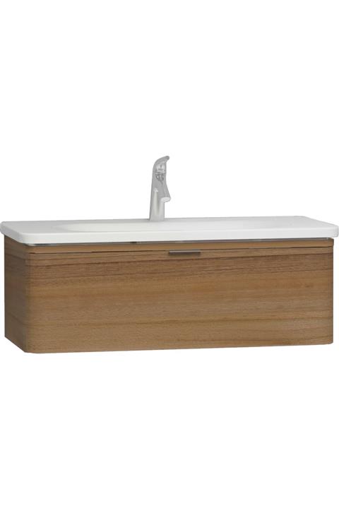 VitrA Nest Trendy 56141 Lavabo Dolabı, Tek Çekmeceli, 100 Cm, Hareli Doğal Ahşap